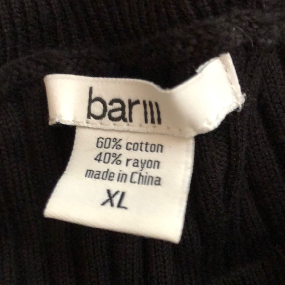 Bar III Aruba Black Striped Pullover Sweater - Picture 6 of 7